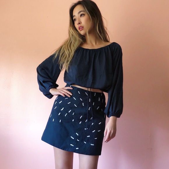 The Fifth Label Tops - The Fifth Label Midnight Crop Blouse